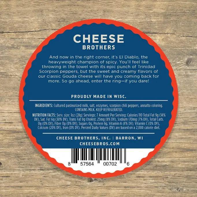 Cheese Brothers - El Diablo - Scorpion Pepper Gouda 6 oz - 10000013