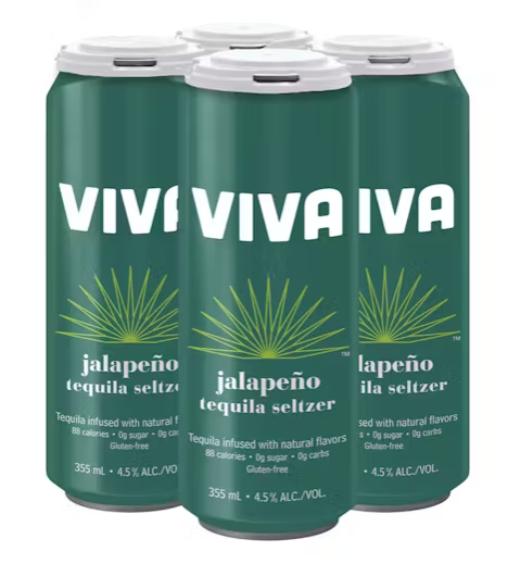 Viva - Jalapeno Tequila Seltzer - 4 Pack 12 oz Cans - 608874 DISSVF