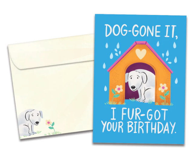 Tree-Free Greetings - Belated Birthday Card - Doghouse Puppy - 22471
