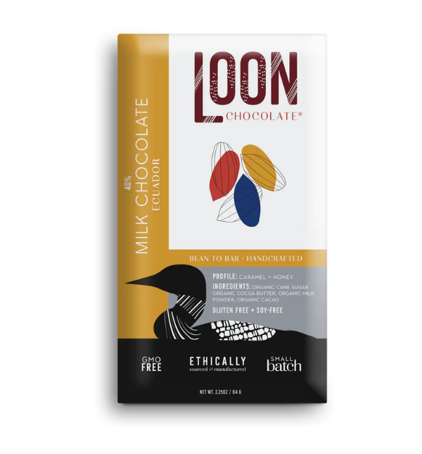 Loon Chocolate - Milk Chocolate - 40% Ecuador 2.25 oz