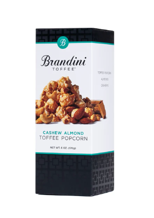 Brandini Toffee - Cashew Almond Toffee Popcorn 6 oz Box DISSVF