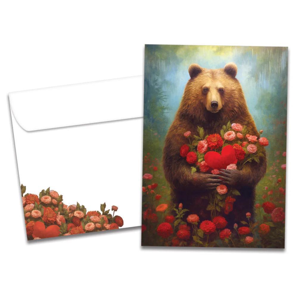 Tree-Free Greetings - Floral Heart Bear - Valentine's Day - 22278