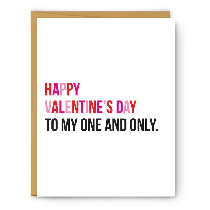 Footnotes - To My One and Only - Valentine's Day Card - SF0092C