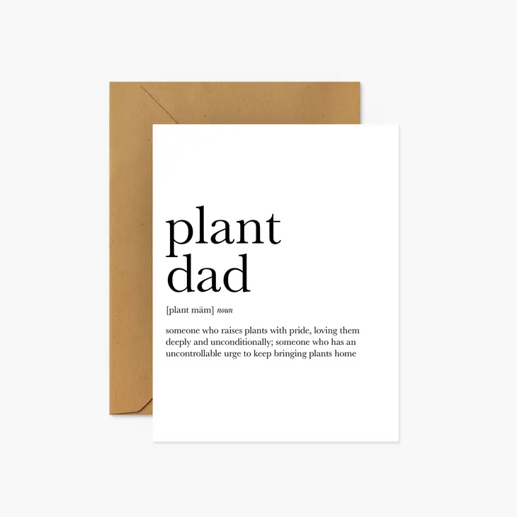 Footnotes - Plant Dad Definition - Father's Day Card