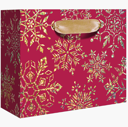 Jillson & Roberts - Tiny Gift Bag - Sparkle Flake Gold Red - XGBT867