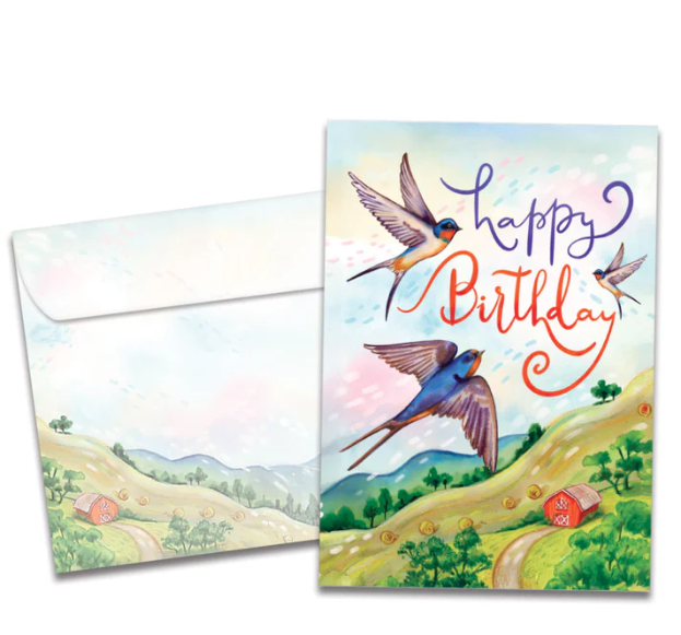 Tree-Free Greetings - Birthday Card - Spirits High Birds - 22511