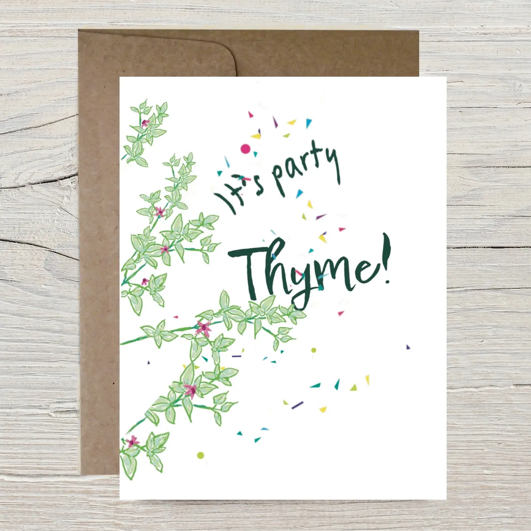 Raven's Edge Studio - Plantable Card | Thyme Card | Eco Card | It’S Party Thyme