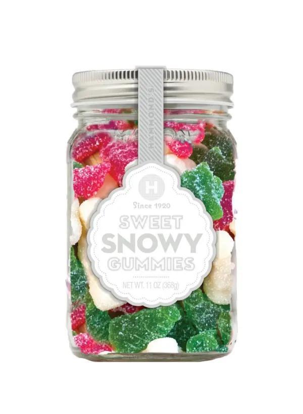Hammond's Candies - Snowy Gummies Mason Jar Art Candy 11 oz - 1032-2QJ3M DISSVF