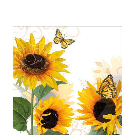Ampelco - Sunny Butterfly Cocktail Napkin - 307-12510115
