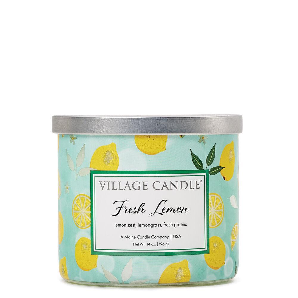 Stonewall Kitchen - Village Candle - Fresh Lemon Luminary Candle 14 oz - 4170139