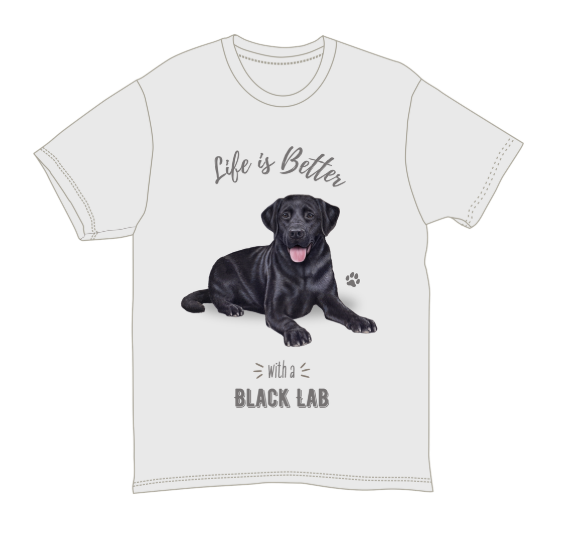 E & S Pets Comfort Threads Labrador, black, T-shirts L 620-21-L