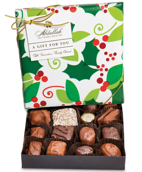 Abdallah Candies - Select Assortment Chocolates w/ Holiday Gift Wrap 6.25 oz - 7005X