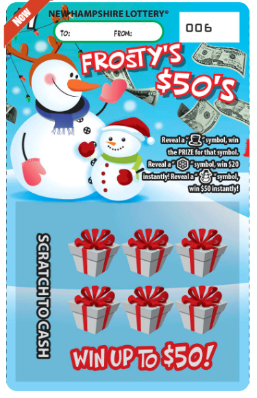 Scratch - $1 - Frosty's $50 - 1677