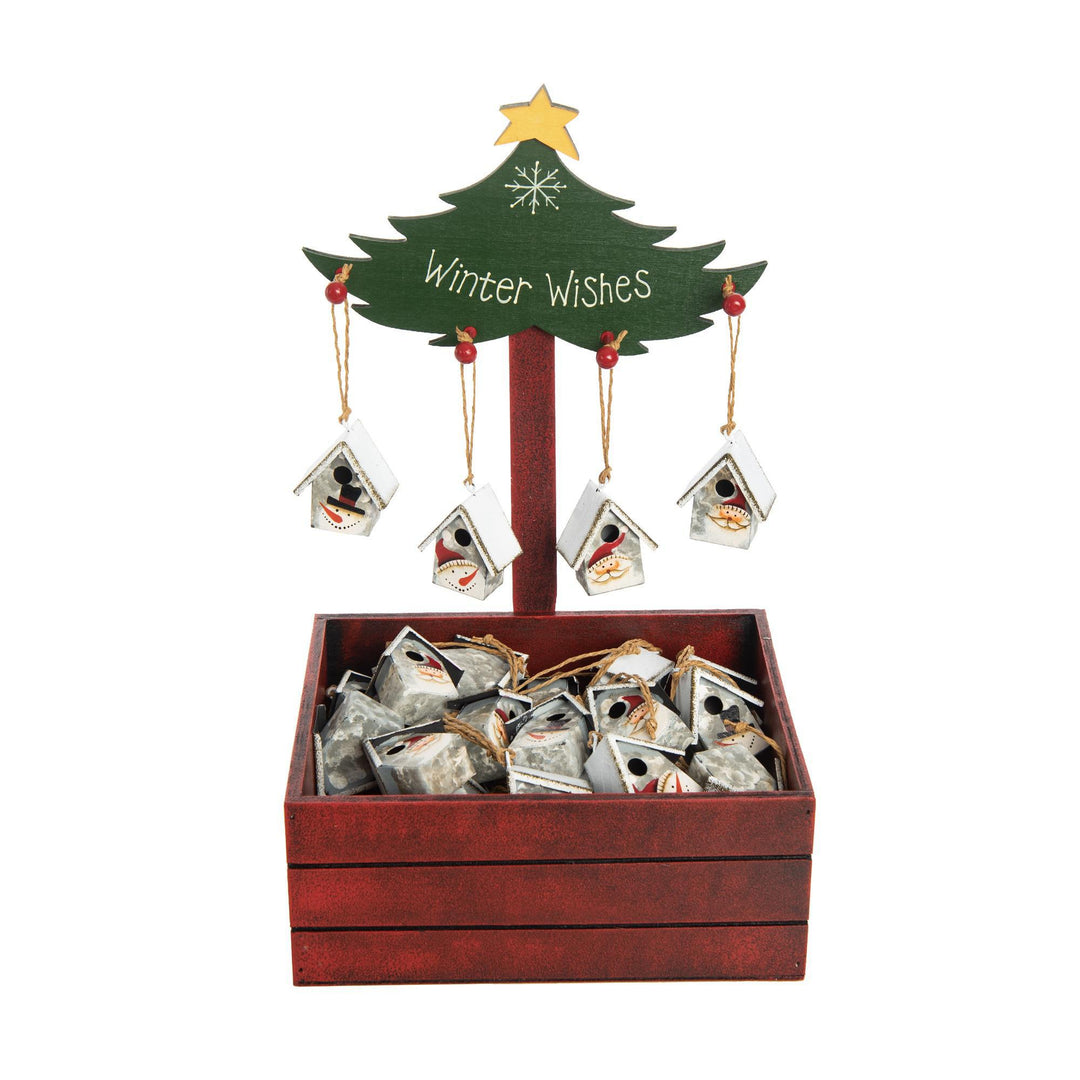 Transpac Metal Bird House House Ornaments TC01121