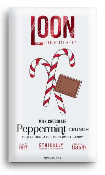 Loon Chocolate - Peppermint Crunch - Milk Chocolate 2.3 oz