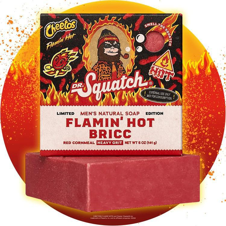 Dr. Squatch - Flamin' Hot Bricc 5 oz bar soap - WH-BAR-CHE-01 DISVEN