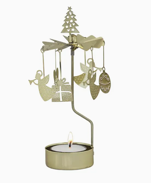 Rotary Candleholder - Christmas Medley Gold - 90-AN409G