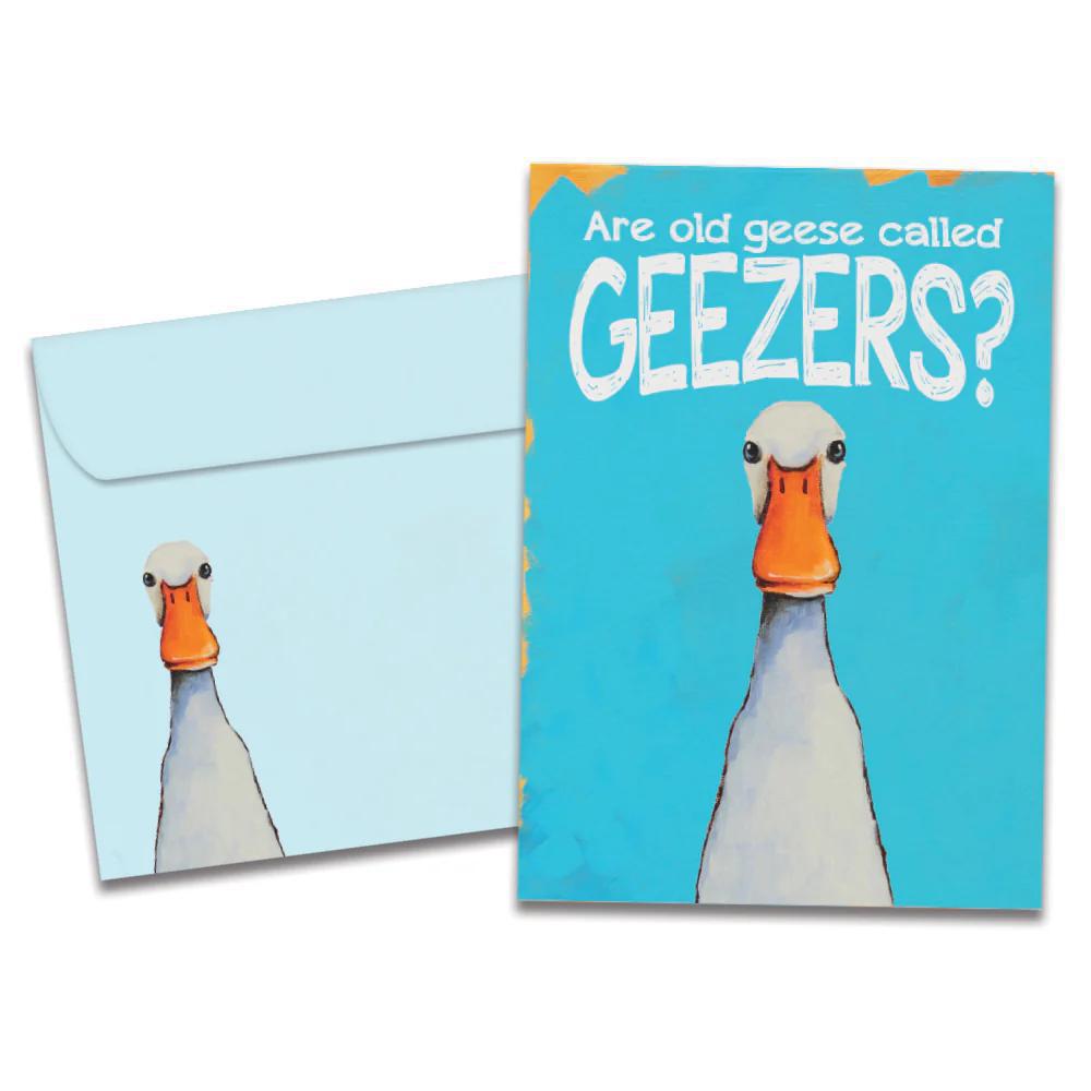 Tree-Free Greetings - Birthday Card - Are Old Geese Called Geezers? 21533