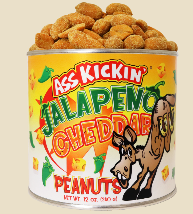 Ass Kickin' - Jalapeno Cheddar Peanuts 12 oz - AK762