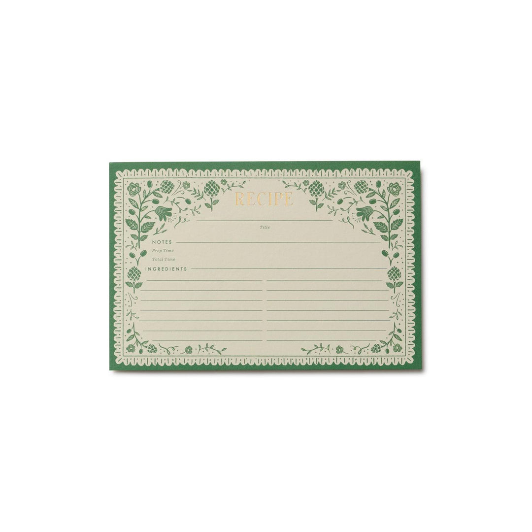 Rifle Paper Co. - Pack of 12 Artichoke Recipe Cards - RCM010