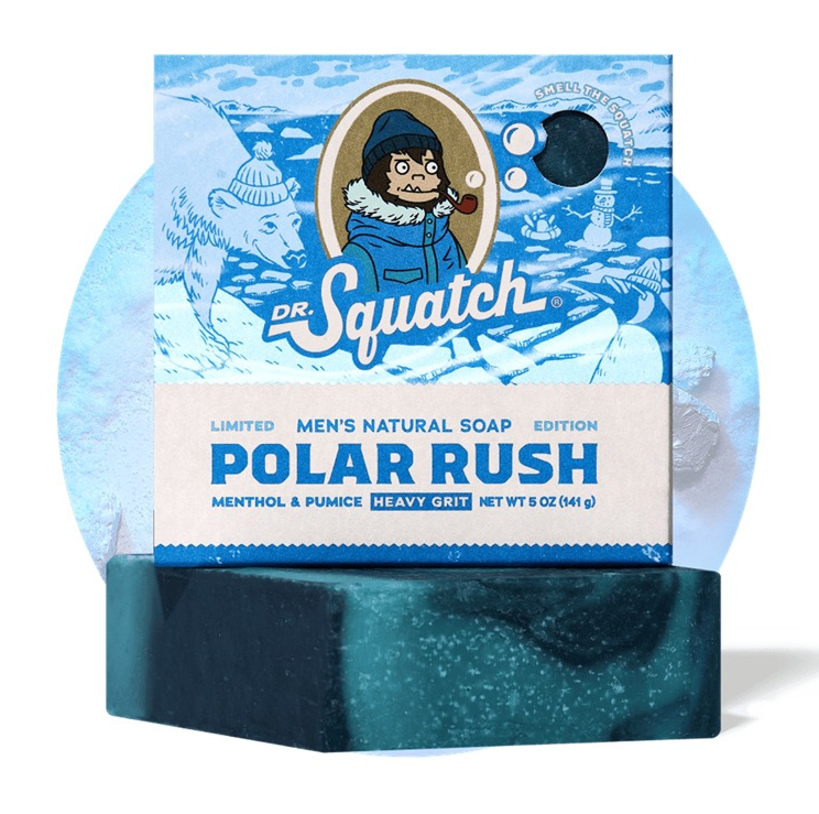 Dr. Squatch - Holiday - Polar Rush Bar Soap 5 oz - WH-BAR-PLP-01