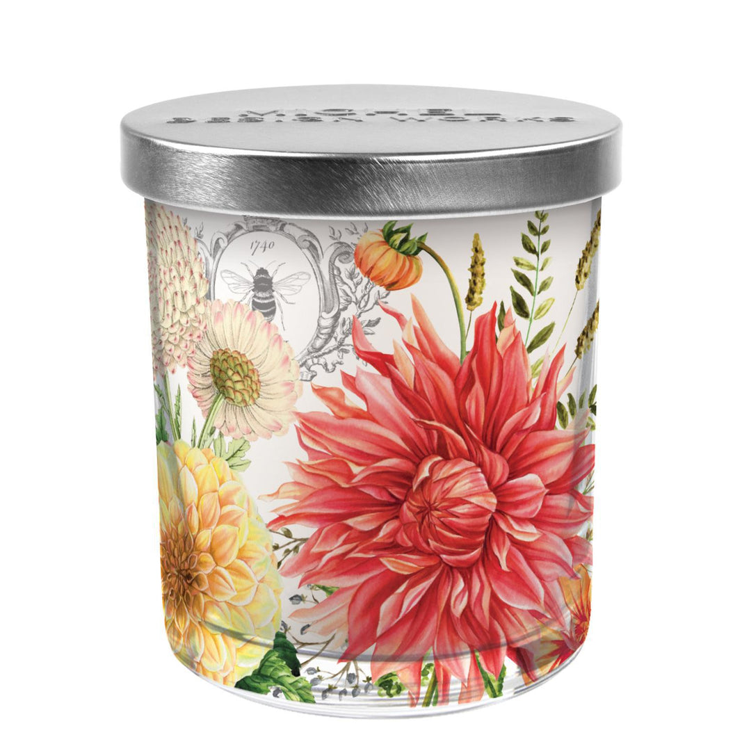 Michel Design Works - Dahlias Candle Jar with Lid 7.4oz 831418 DISVEN