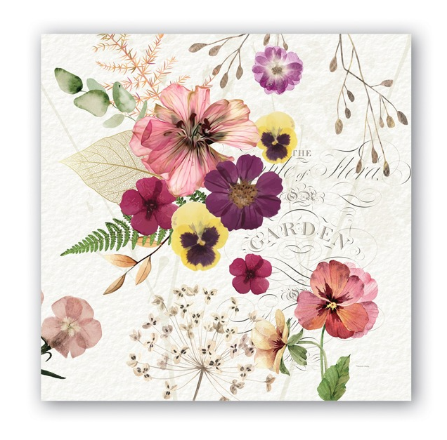 Stonewall Kitchen - Michel Design Works - Pressed Flowers Cocktail Napkin - 814447
