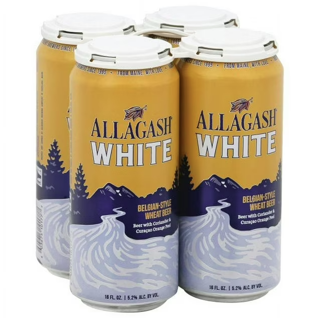 Allagash Brewing Co - Allagash White - 4 Pack 16 oz Cans - 604820