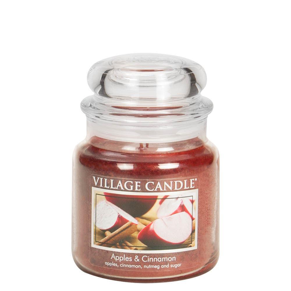 Stonewall Kitchen - Village Candle Apples & Cinnamon - Medium Apothecary - Seasonal 13.75 oz Jar 4160026 DISSVF