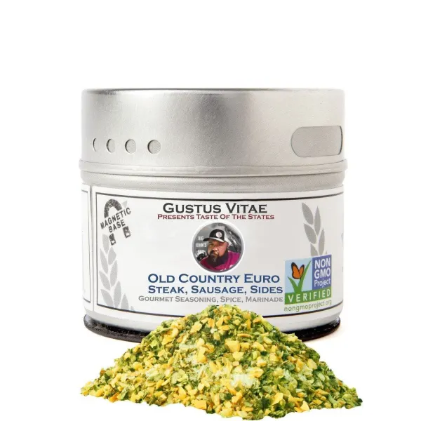 Gustus Vitae Old Country Euro Steak, Sausage, & Sides  Tin