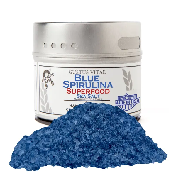 Gustus Vitae Blue Spirulina Superfood Sea Salt  Tin DISSVF