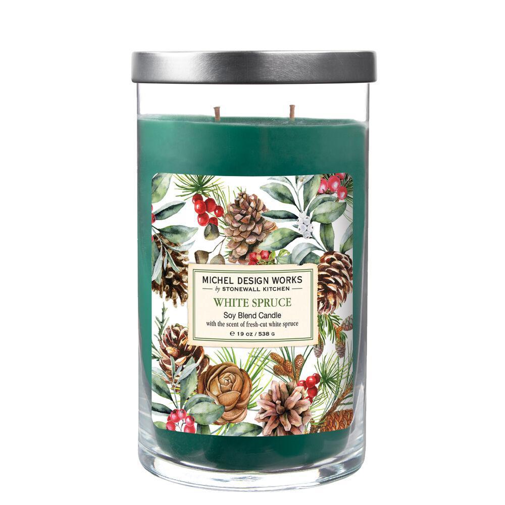 Stonewall Kitchen - Michel Design Works - White Spruce Large Tumbler Candle 19 oz - 837362 DISVEN
