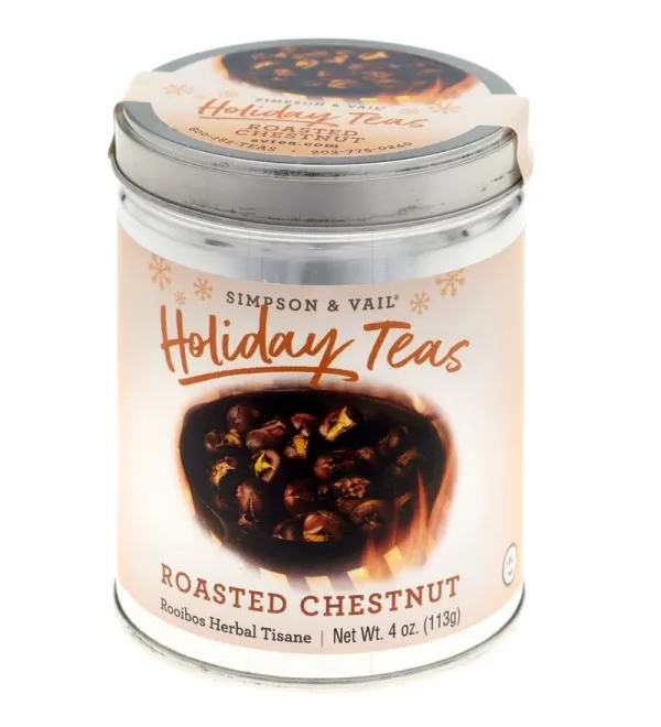 Simpson and Vail Holiday Tea - Roasted Chestnut Rooibos Tea 4 oz
