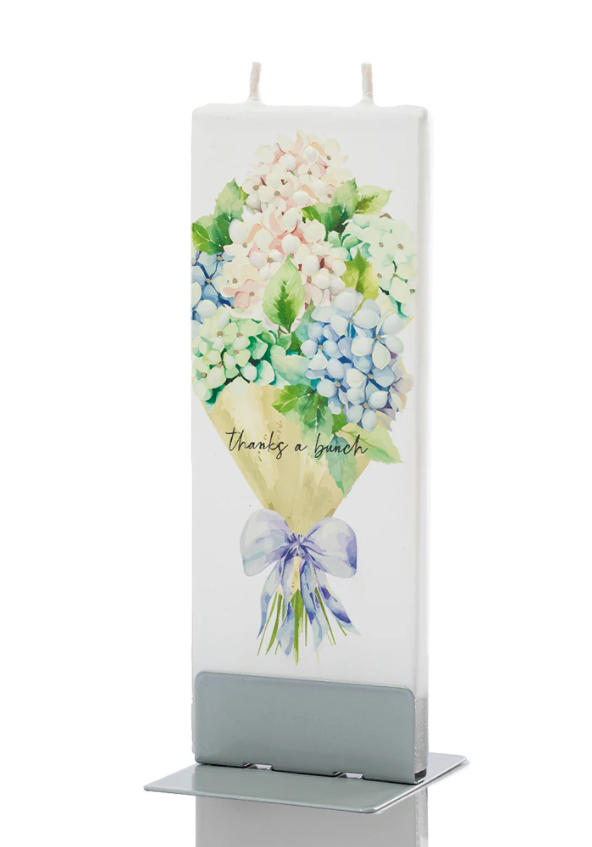 Flatyz - Flat Candle - Thanks a Bunch Hydrangea Bouquet - D25003