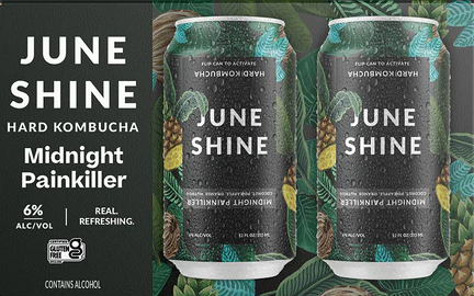 Juneshine - Midnight Painkiller Hard Kombucha - 4 Pack of 12 oz Cans - 3820251 DISSVF