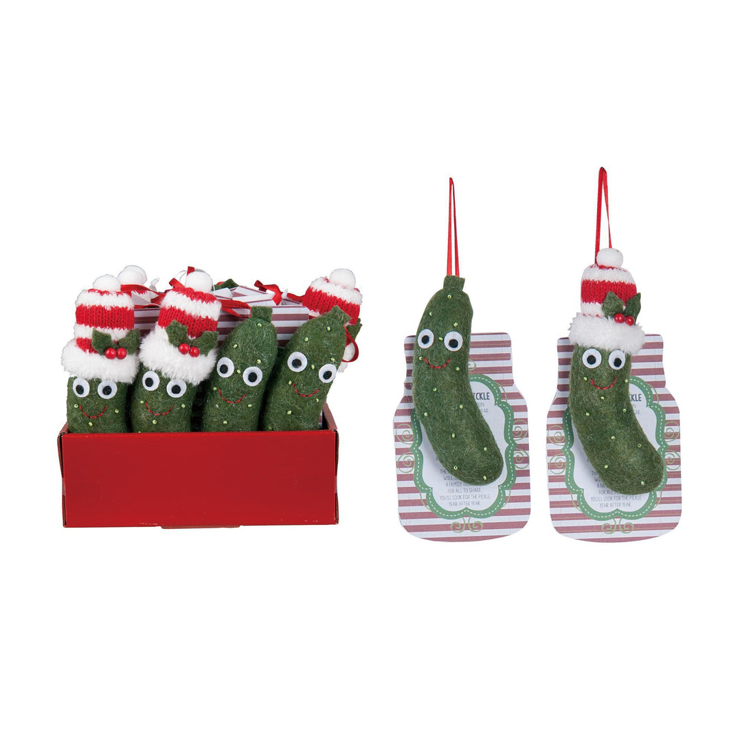 Transpac Felt Christmas Pickle Ornament Y3193