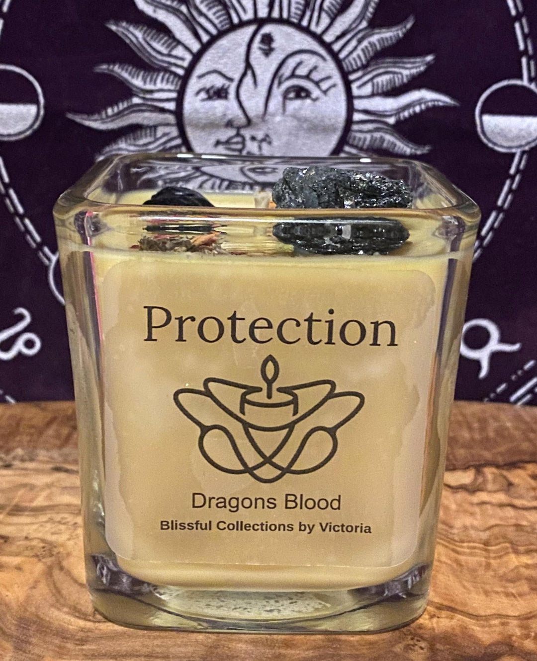 Blissful Collections by Victoria - Protection Candle 10 oz Cube w/ Lid - 5209