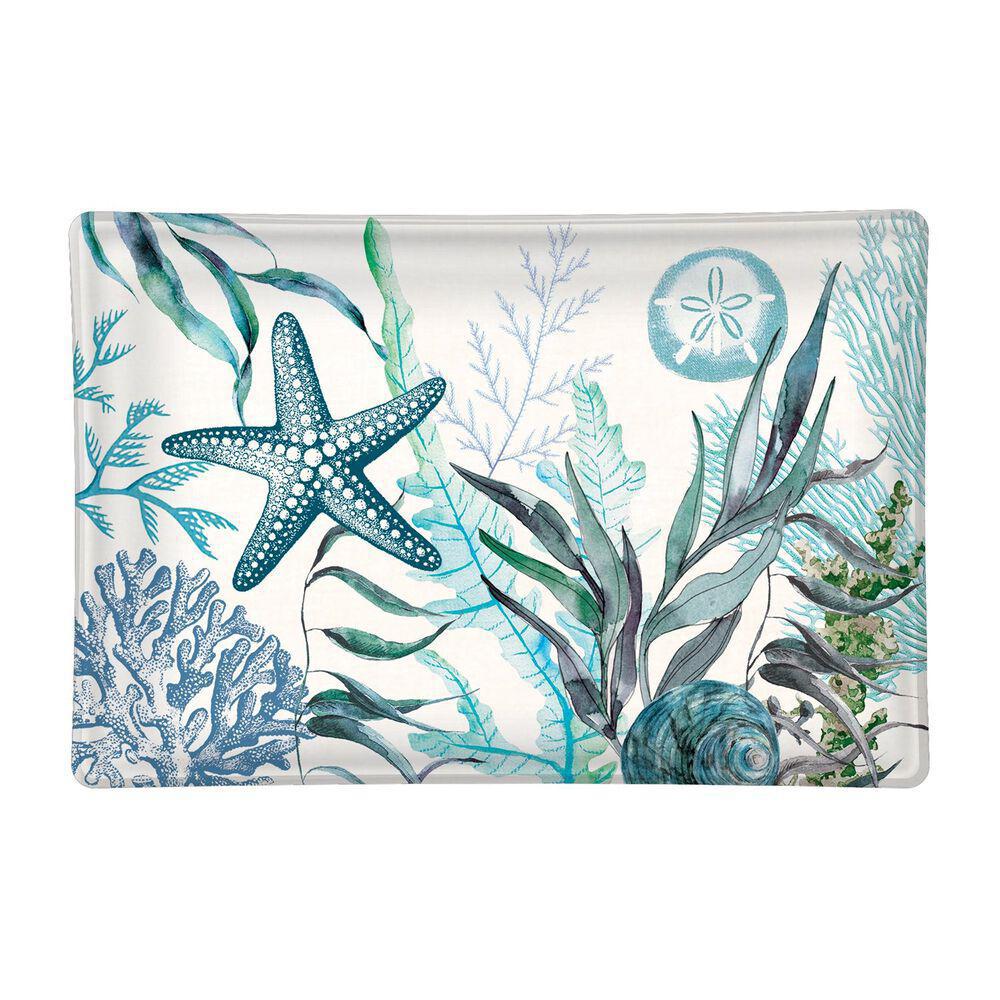 Michel Design Works - Ocean Tide Rectangular Glass Soap Dish GSDR352 818352 DISVEN