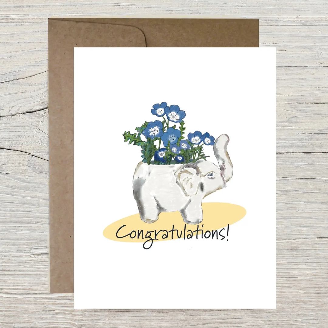 Raven's Edge Studio - Plantable Card | Elephant Card | Eco Card | Congratulations