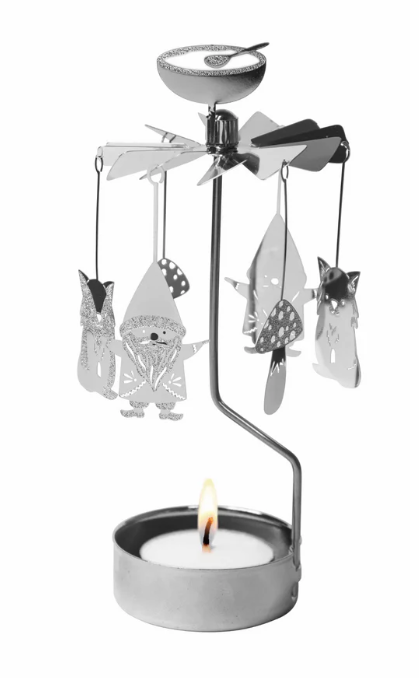 Rotary Candleholder - Fox & Santa - 90-AN755S