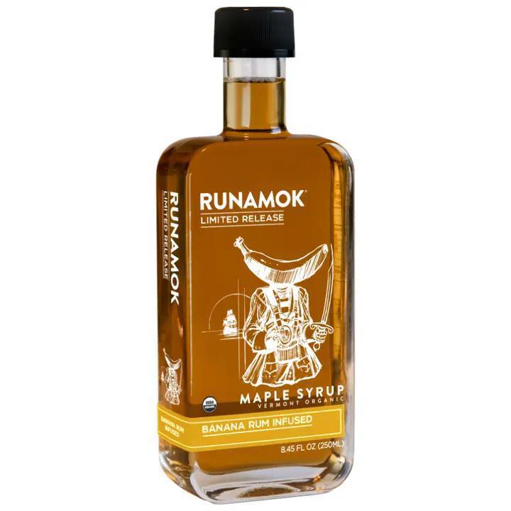 Runamok - Banana Rum Infused Organic Maple Syrup 8.45 oz - Limited Release - RMK0349