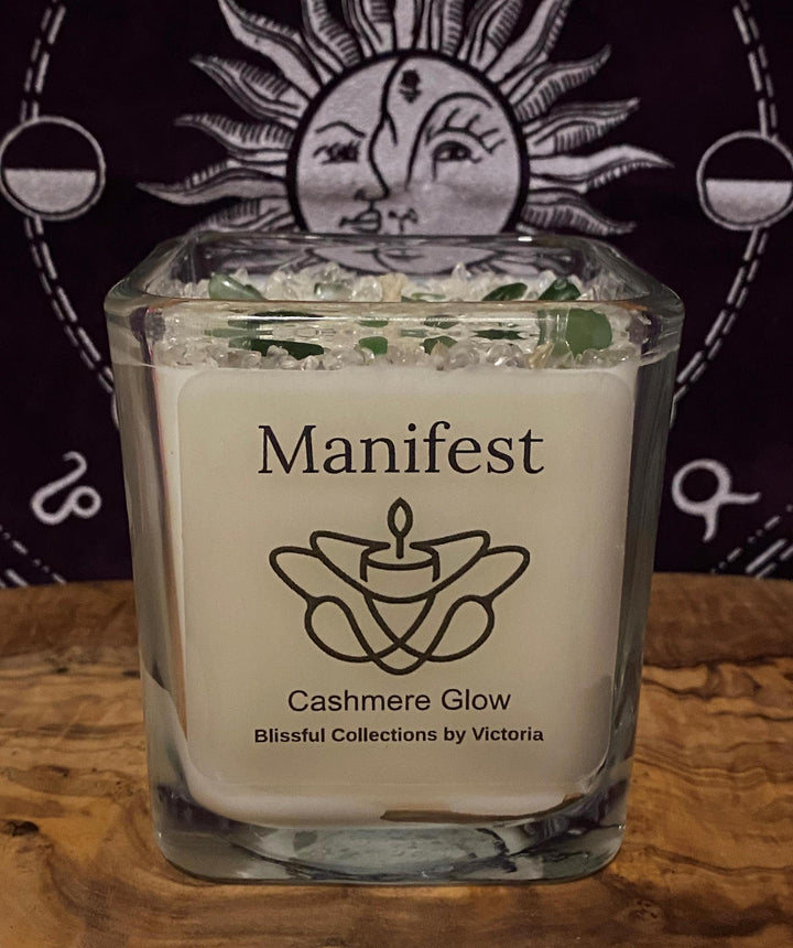 Blissful Collections by Victoria - Manifest Candle 10 oz Cube w/ Lid - 5210