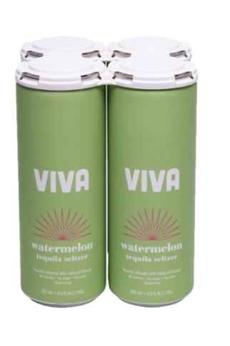 Viva - Watermelon Tequila Seltzer - 4 Pack 12 oz Cans - 608014 DISSVF