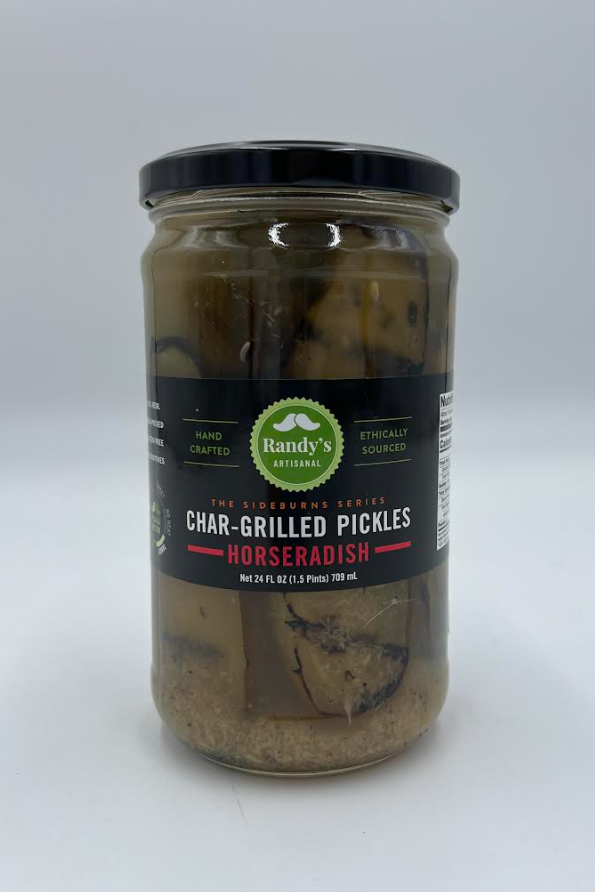 Randy's Pickles - Char-Grilled Horseradish Sideburns Pickle Halves 24 oz - PKL0012C