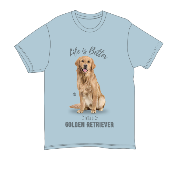 E & S Pets Comfort Threads Golden Retriever, T-shirts XL 620-15-XL