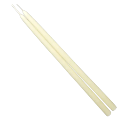 Mole Hollow - 12" Standard Tapers Off White Candle 22352