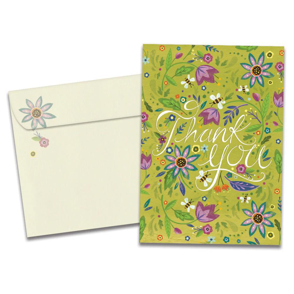Tree-Free Greetings - Thank You Card - Flowers  19867