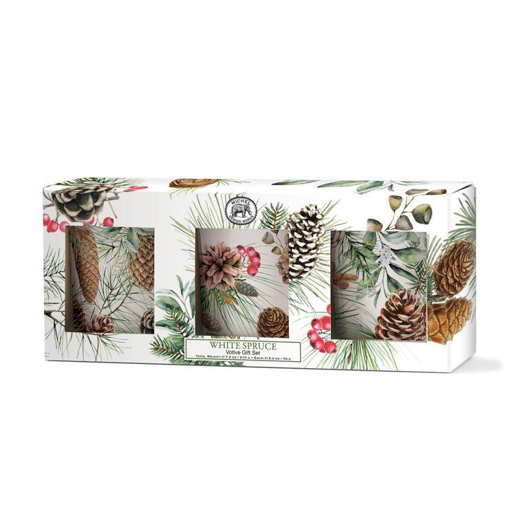 Stonewall Kitchen - Michel Design Works - White Spruce Votive Candle Gift Set - 829362