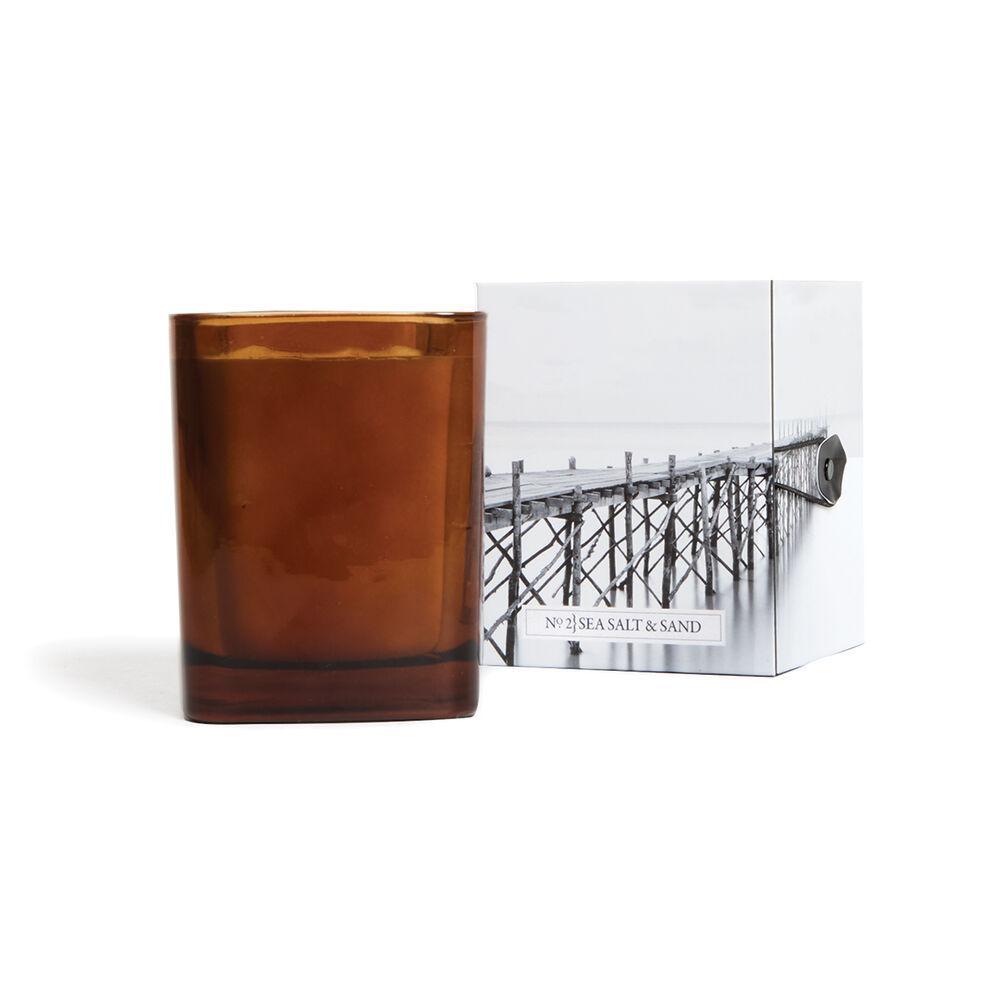 Stonewall Kitchen - Michel Design Works - Sea Salt & Sand Square Amber Candle 9.5 oz - 882401