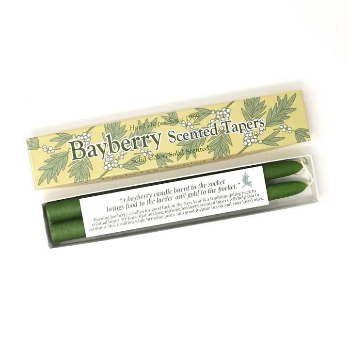 Mole Hollow - 10" Bayberry Scented Taper Candles in Gift Box 21531-8